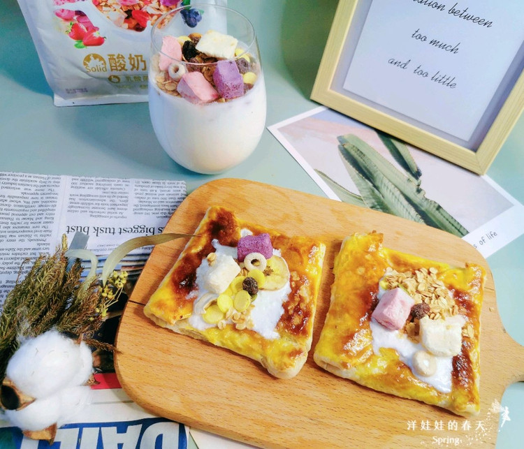 春日早餐•下午茶酸奶麦片手抓饼的做法