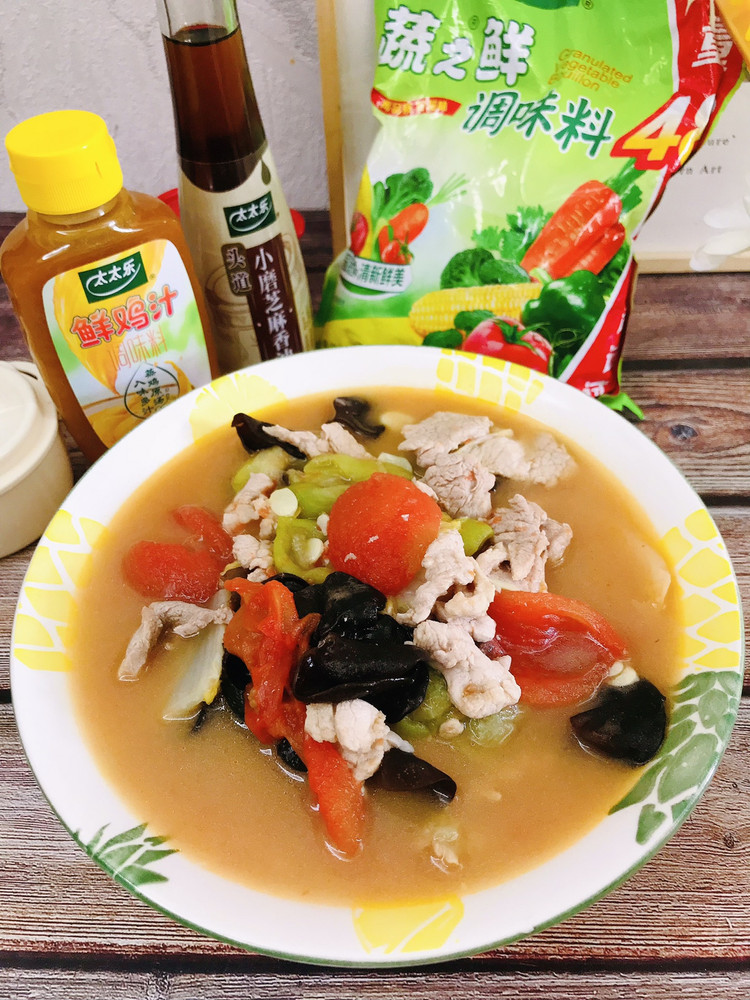 时蔬肉片汤的做法