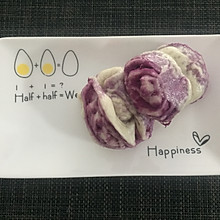 蒸奶香紫薯小花卷