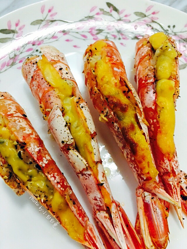 蒜香芝士烤阿根廷红虾的做法