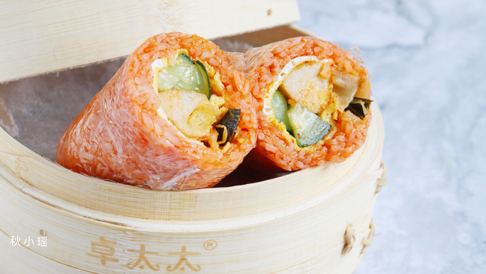 韩式泡菜鸡肉肠粢饭团 | 元气早餐