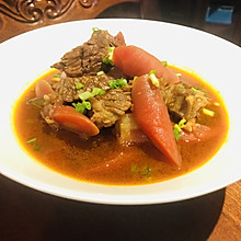 番茄萝卜炖牛腩