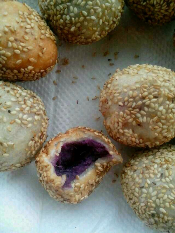 紫薯麻球
