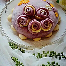 紫薯玫瑰花蛋糕