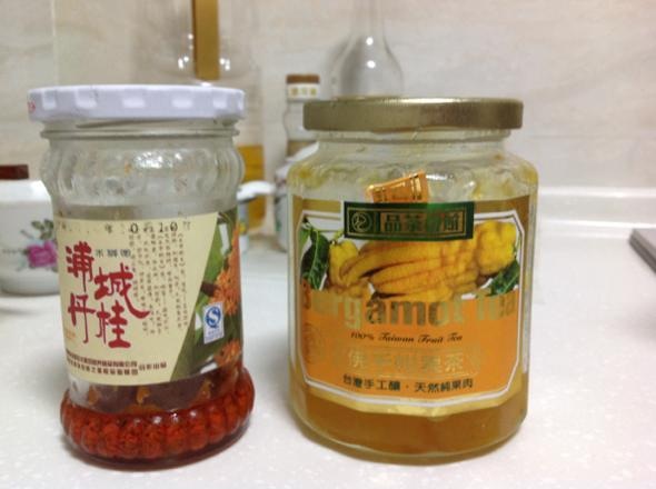 台湾产的佛手柑茶，一汤匙可泡一大杯