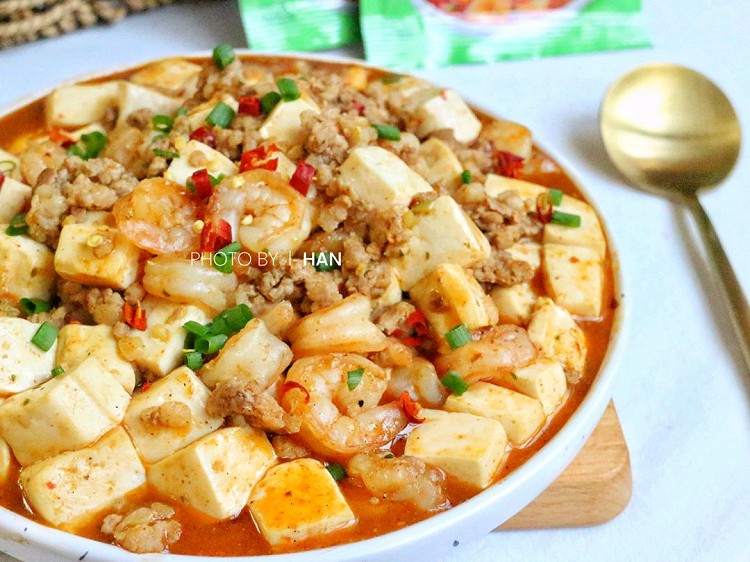 麻婆虾球豆腐图2