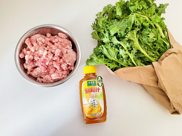 春季限定~鸡汁苔菜肉丸图2