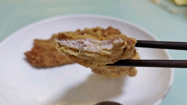 没有面包糠，外层裹了面粉，也不错图2