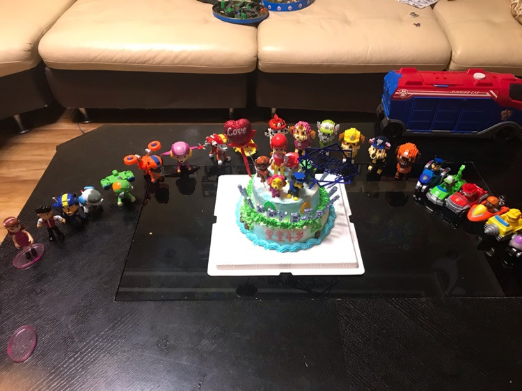 儿子四周岁生日蛋糕，他要的汪汪队图1