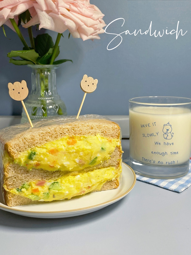 减脂早餐💕｜元气土豆泥三明治🥪&燕麦水🥛✨图5