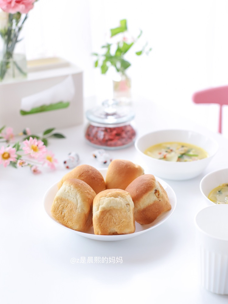 🌸早餐：花蛤冬瓜汤🍲＋栗子酱夹心餐包图3