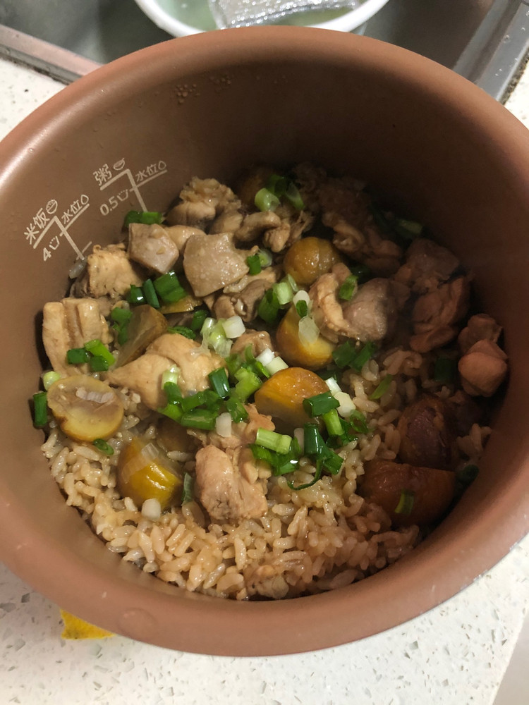 午餐：麻婆豆腐+蚝油生菜+板栗鸡腿饭图4