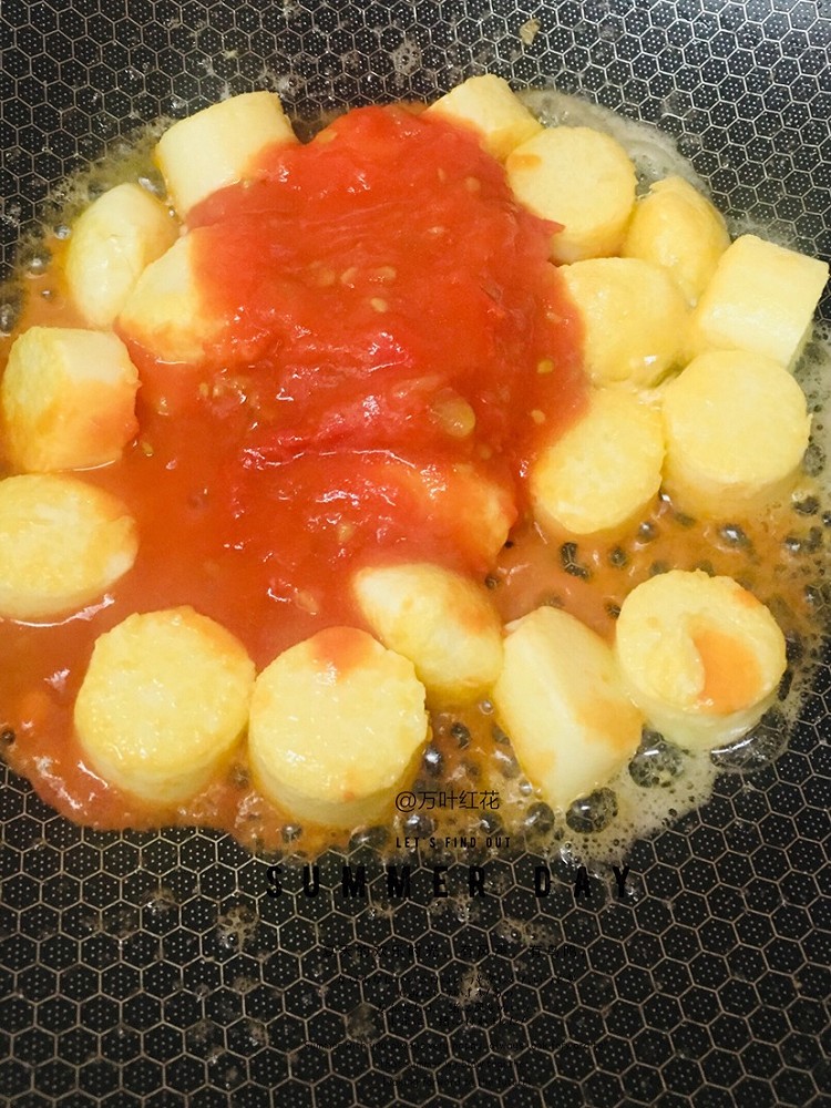 今日午餐之—自制番茄酱炒玉子豆腐图2