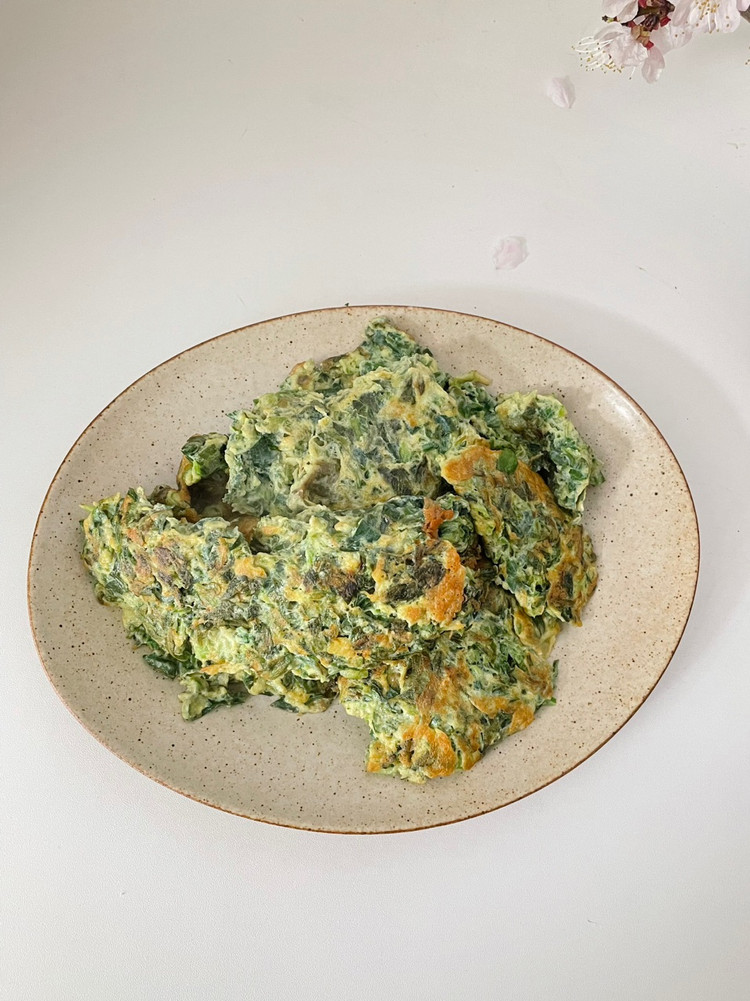 春日时令菜~面条菜炒鸡蛋图2