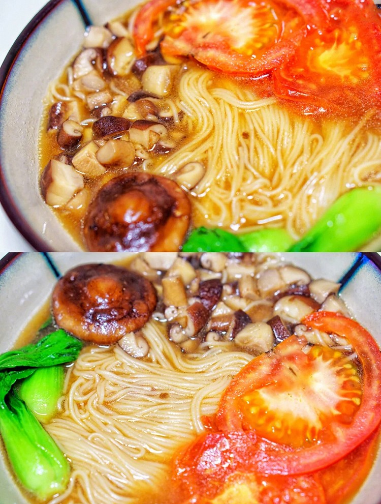 超鲜美的菌菇番茄浓汤面🍅汤汁都能喝光！早餐来一碗太治愈啦！图2