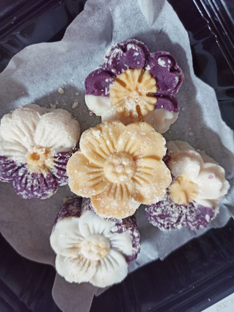 山药紫薯糕图1