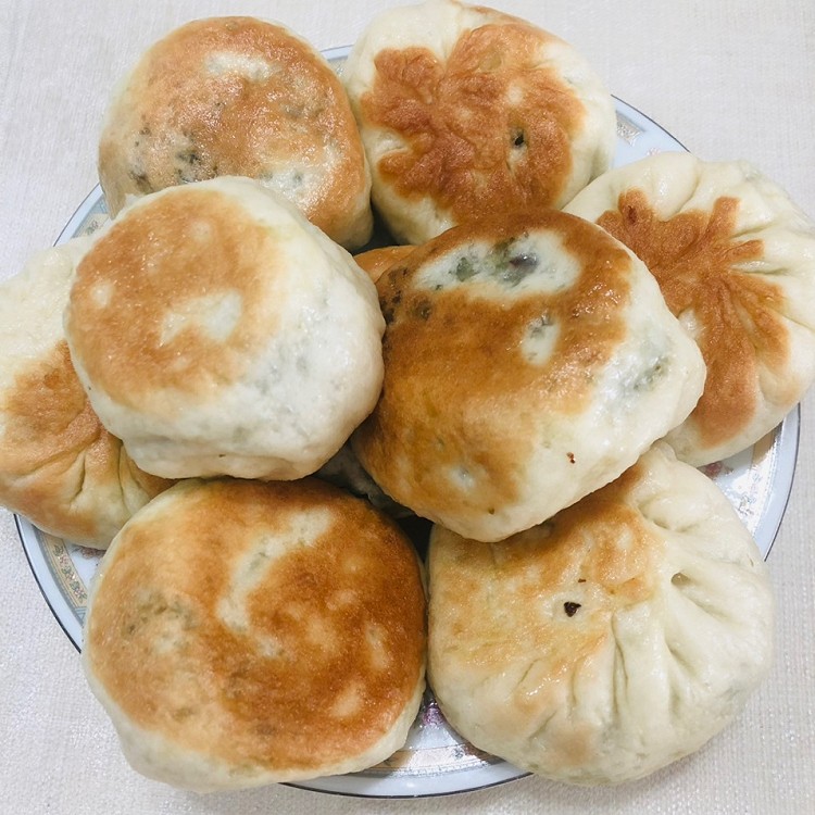 韭菜鸡蛋香菇木耳虾皮素包子图2