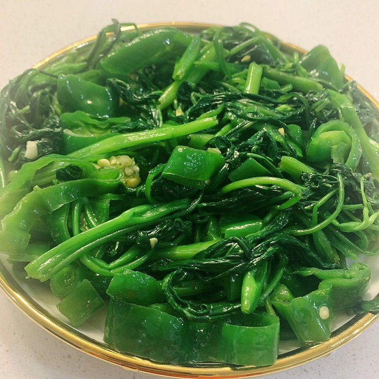 青椒炒空心菜～图1