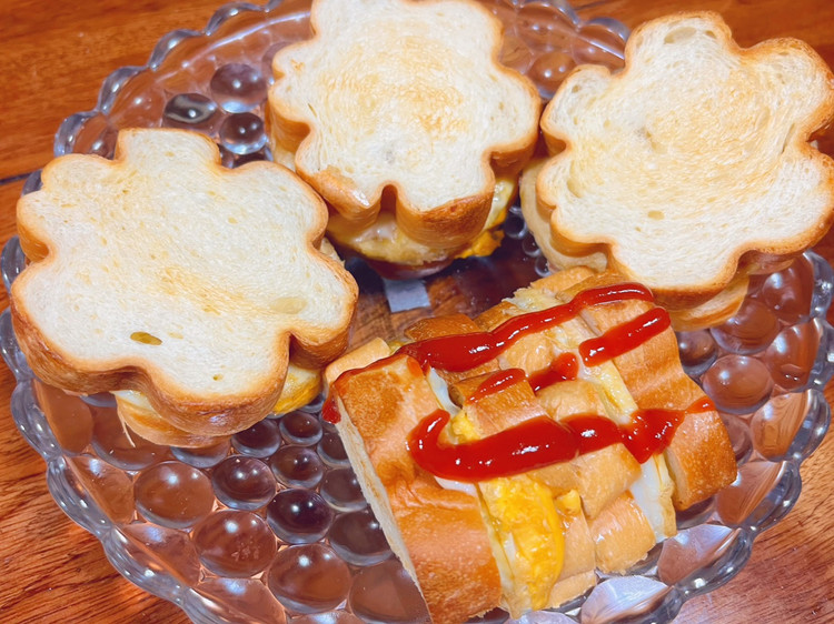 小花花鸡蛋火腿三明治图3