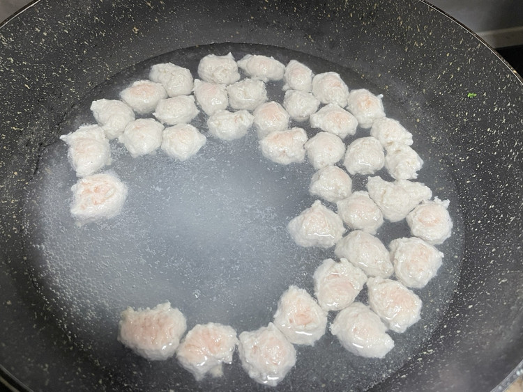 春季限定~鸡汁苔菜肉丸图7