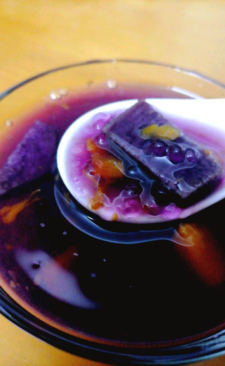 西米紫薯糖水