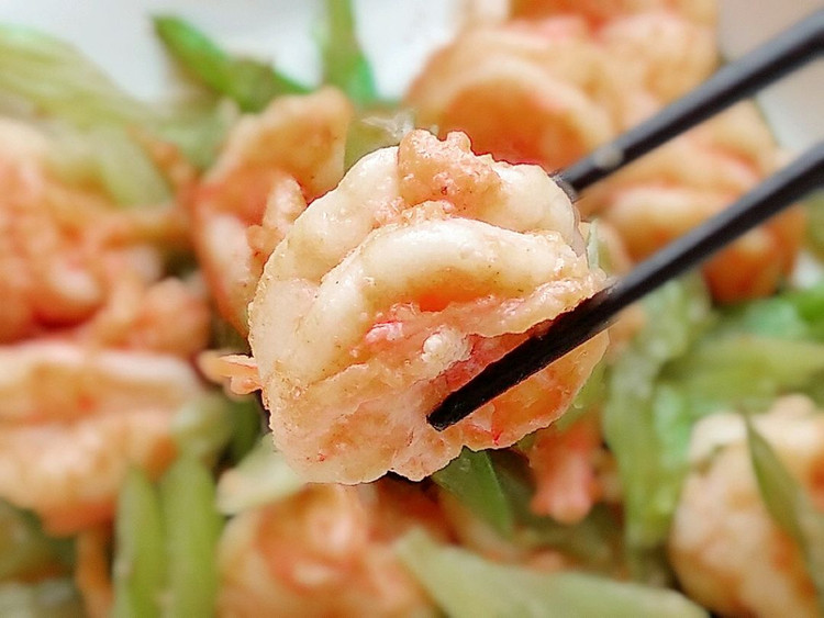 🦐春季养肝护肝菜之芹菜炒虾仁🦐图4