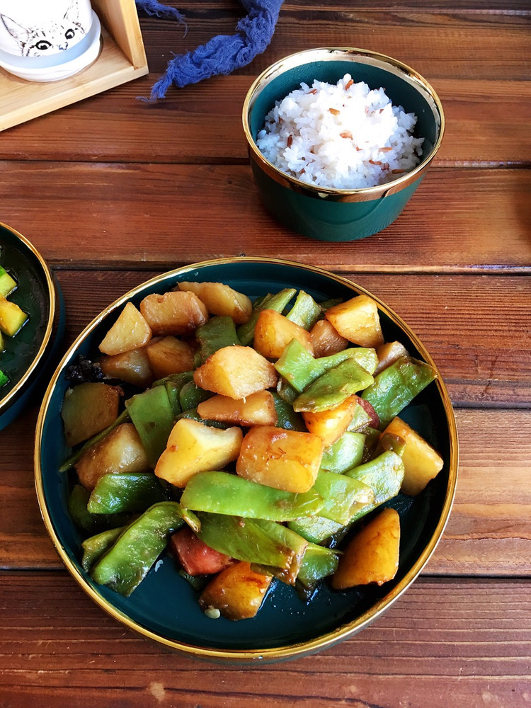 好喜欢土豆和扁豆一起炒着吃，糯糯的图1