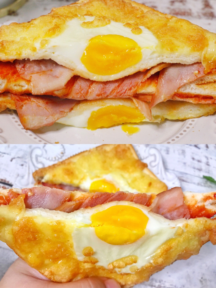 懒人早餐💯爆浆鸡蛋芝士吐司，比披萨好吃图1
