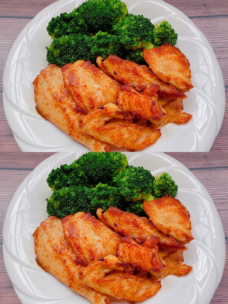 快手减脂餐❗️香煎蒜香鸡胸肉😋低脂低卡超美味图3