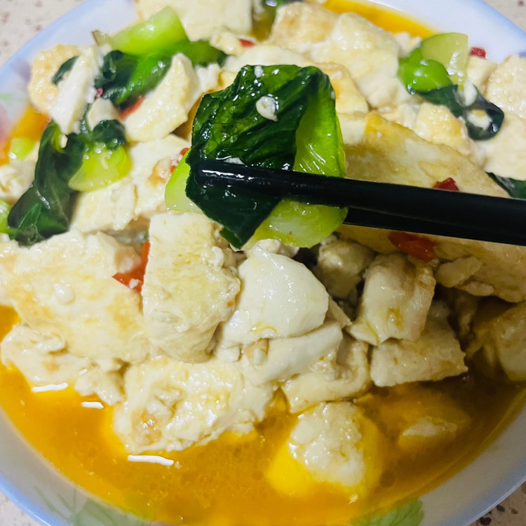 青菜豆腐 粗茶淡饭图1