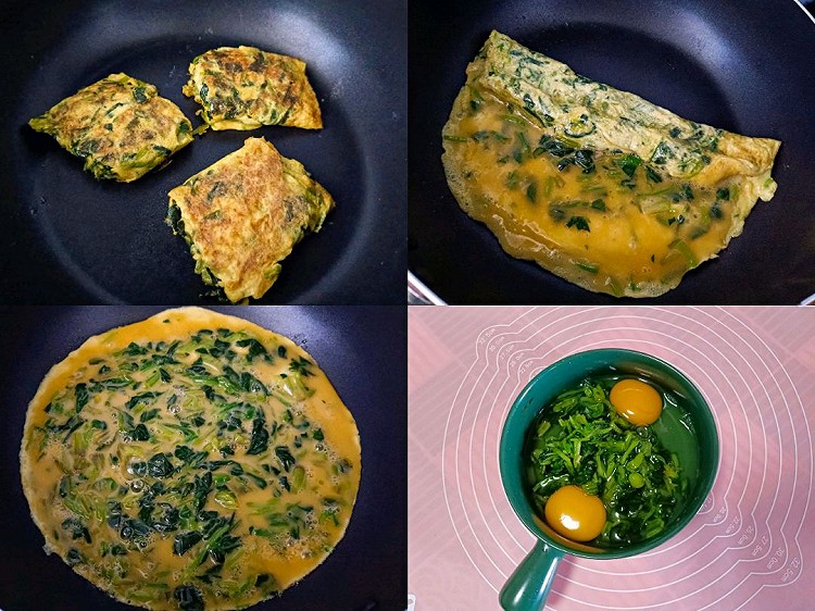 简单早餐减脂早餐，健康美味菠菜蛋饼，10分钟做好图3