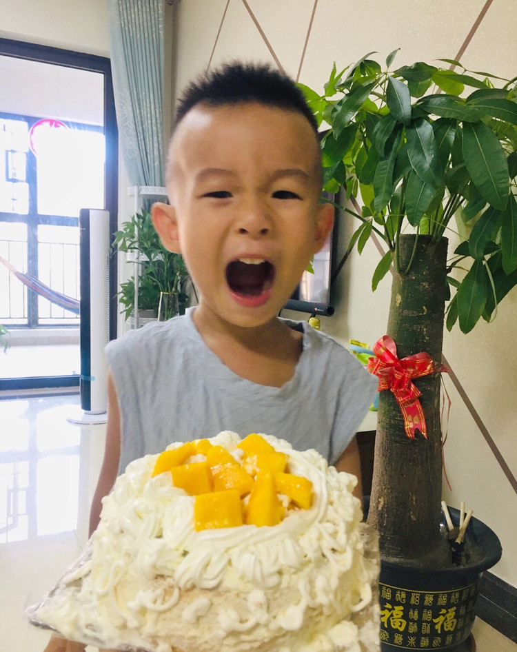 爱心芒果蛋糕图1