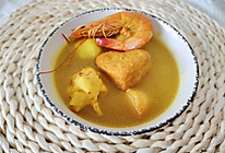 咖喱海鲜丸子汤的做法