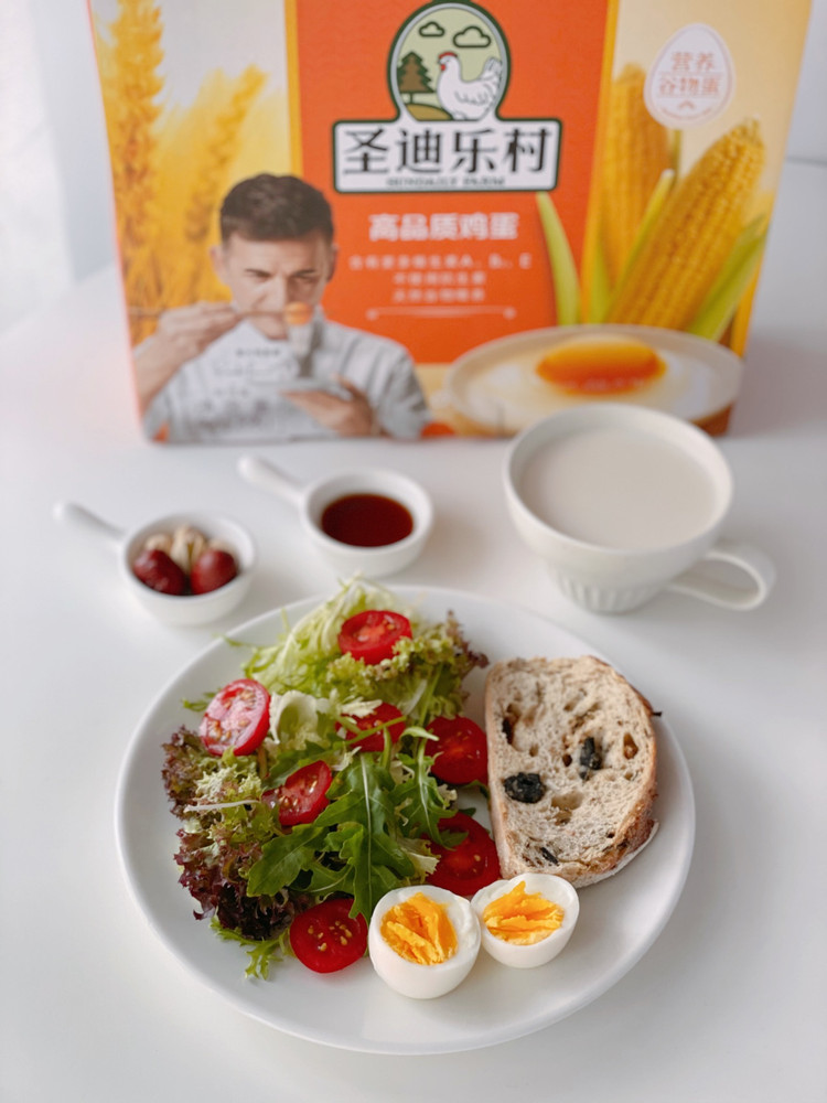 鸡蛋酸奶芒果松饼｜轻食沙拉早餐图3