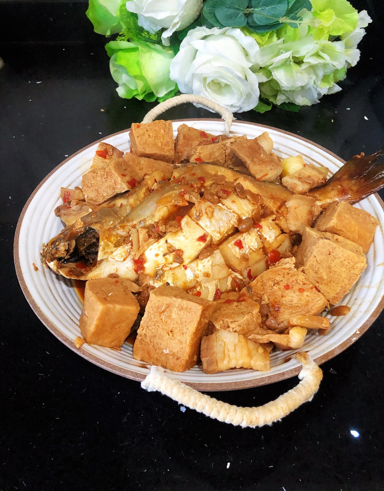 红烧鲳鱼冻豆腐图1