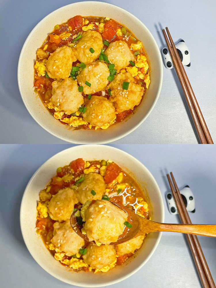 鲜掉眉毛🍥！茄汁虾滑乌冬面🍜✨低卡又美味❗️图6