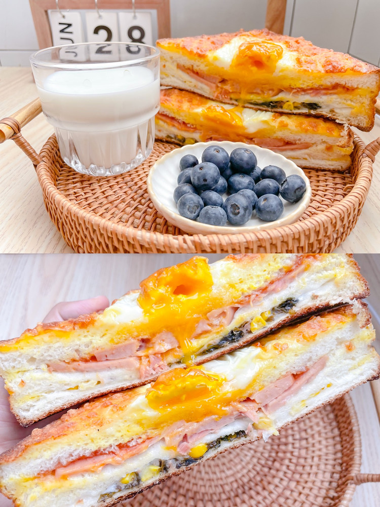 空气炸烤箱版三明治🥪|学会了还愁早餐吃什么吗？图5