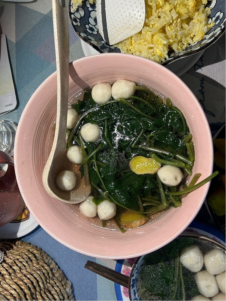 贝贝南瓜蒸排骨、蒜蓉炒青菜、蛋炒饭图2