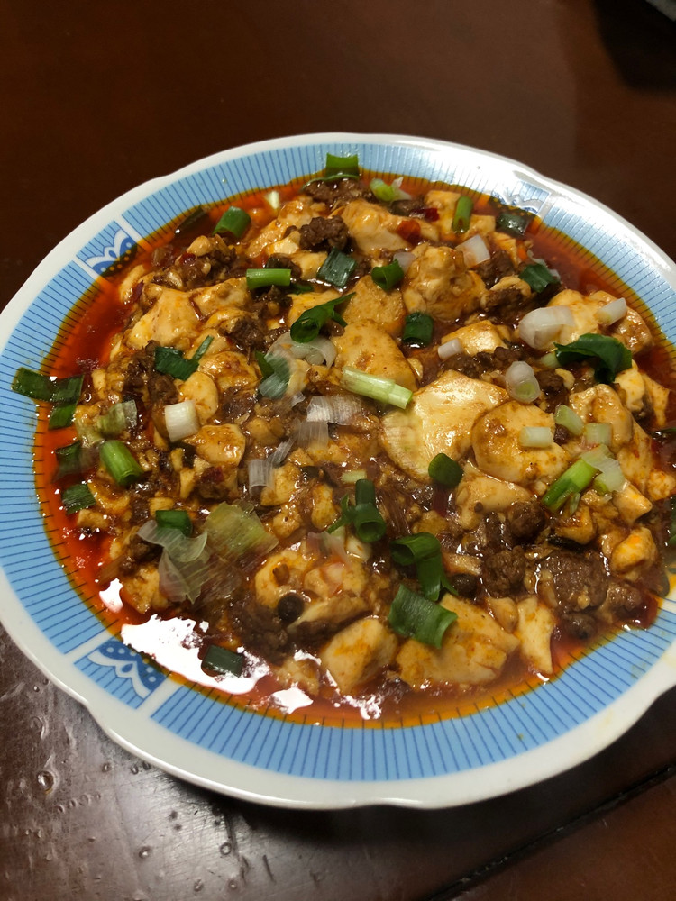 午餐：麻婆豆腐+蚝油生菜+板栗鸡腿饭图2
