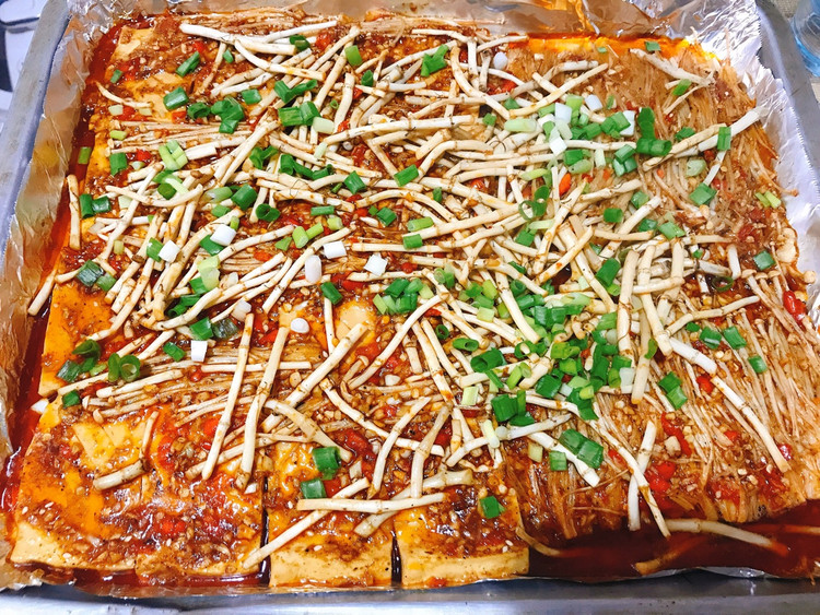 豆腐烤金针菇？金针菇烤豆腐？图1