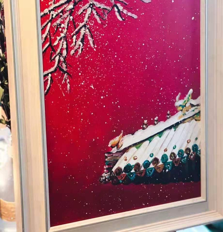 最近画的油画故宫雪景是水彩画的素材 被我拿来用油画画了 我有老师我怕啥婚纱是很喜欢的一幅向日葵明媚的就像太阳一样 而且黄色摆在家里是不是招财 嘎嘎…图1