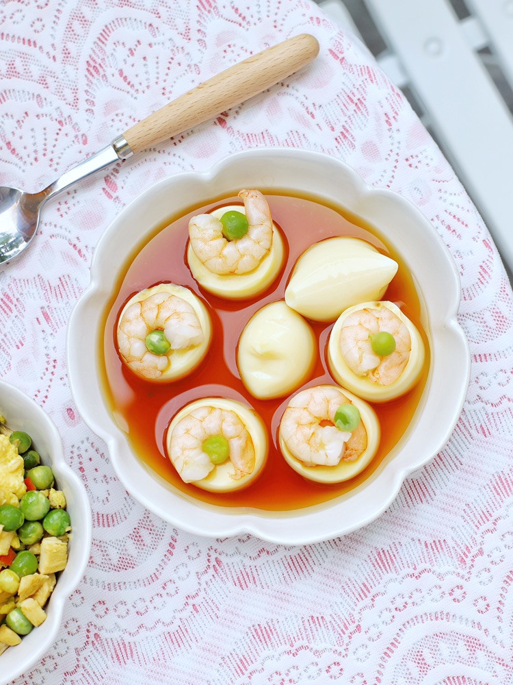 喵の减脂餐 | 虾仁玉子豆腐＋子母豌豆＋肥牛糙米饭～图2