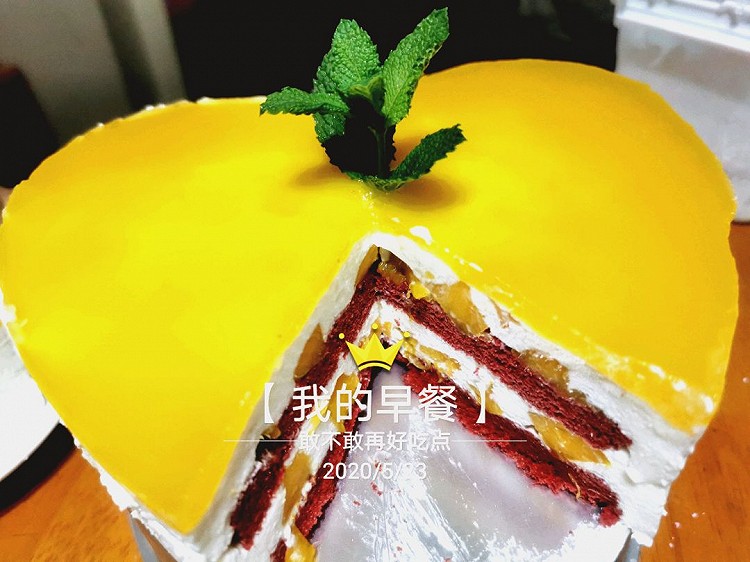 红丝绒芒果慕丝蛋糕😋图2