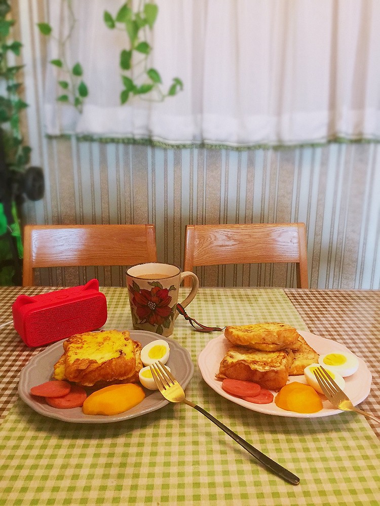 早餐：蛋液吐司🍞➕🥭图2