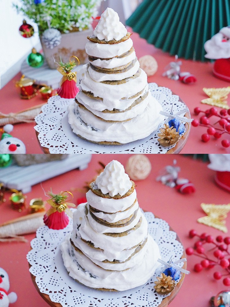 ㊙️可以吃的圣诞树🔥抹茶厚松饼圣诞树图3