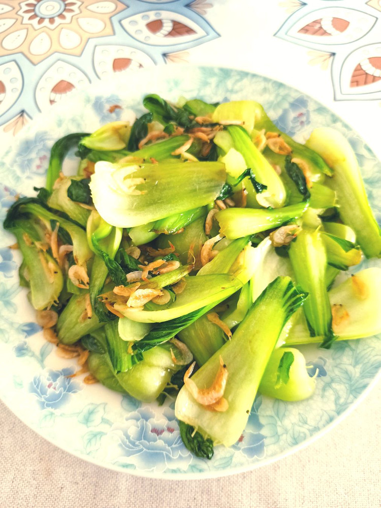 虾皮炒油菜图1