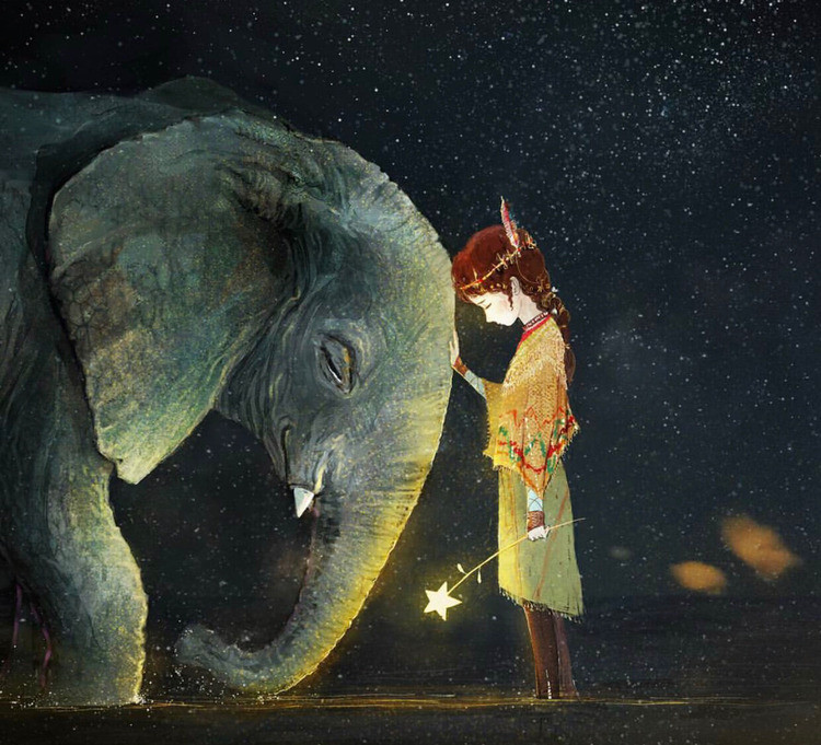 美轮美奂的星空插画，做一个童话般的好梦～图6