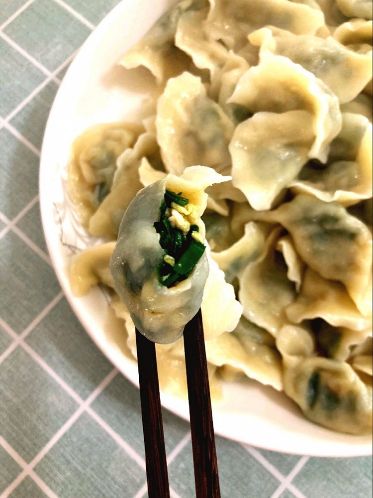 韭菜鸡蛋虾仁馅饺子图3