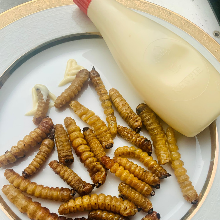瓦烤斗米虫蘸丘比沙拉酱图1