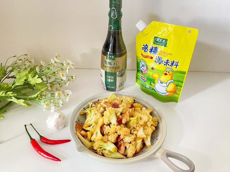 肉炒花菜，简单的美味图9